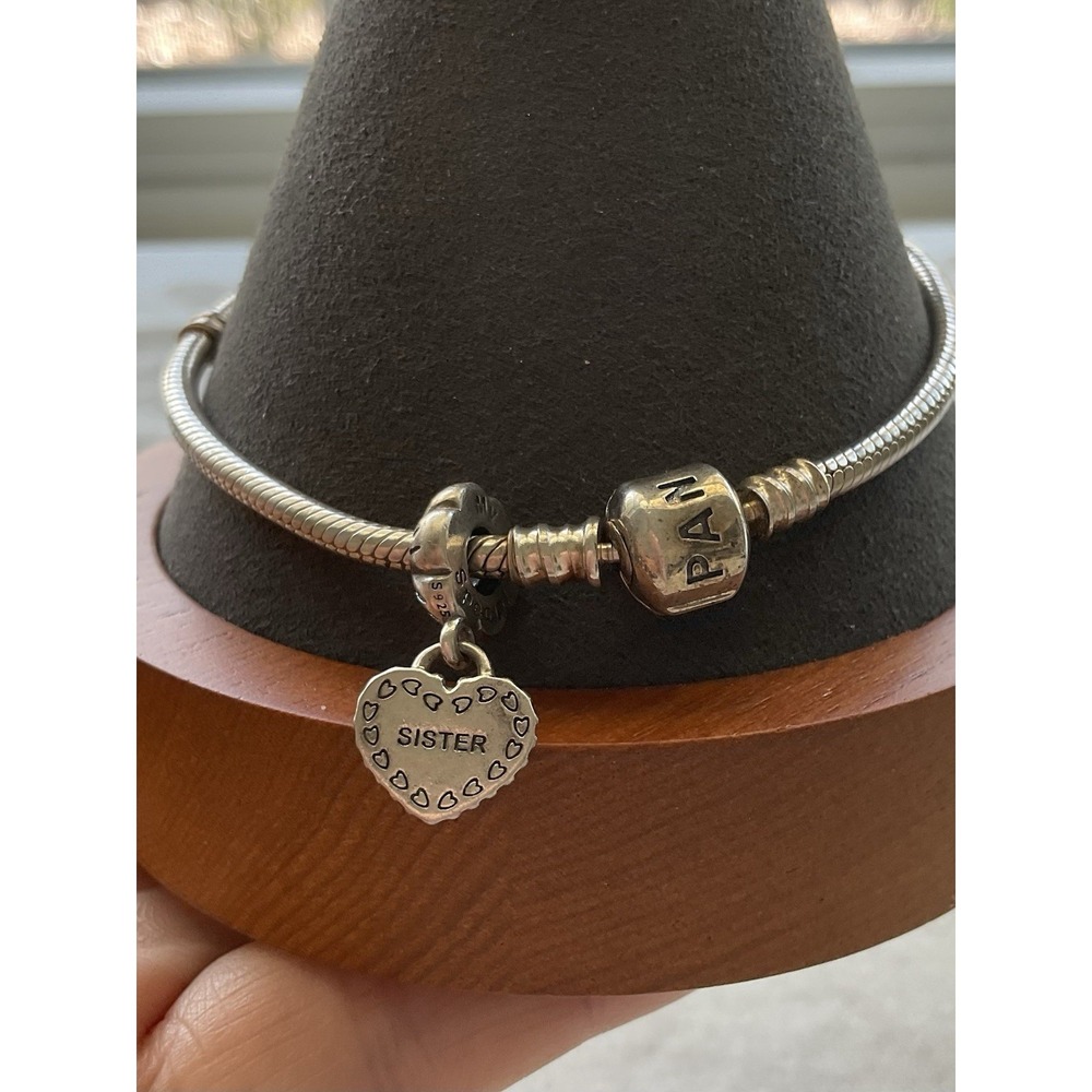 Pandora ALE 925 Sterling Silver Bracelet My Special Sister Charm